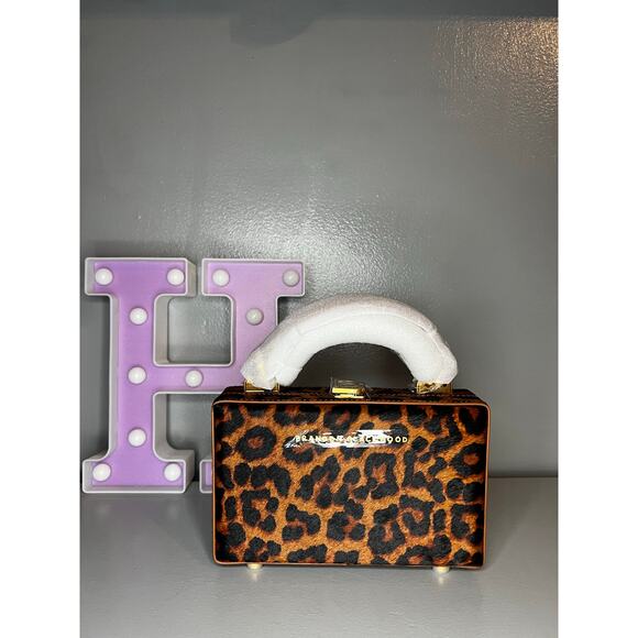 Brandon Blackwood Slim Trunk in Leopard Ponyhair with Brass Hardware - Picture 9 of 15